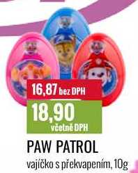PAW PATROL vajíčko s překvapením, 10g