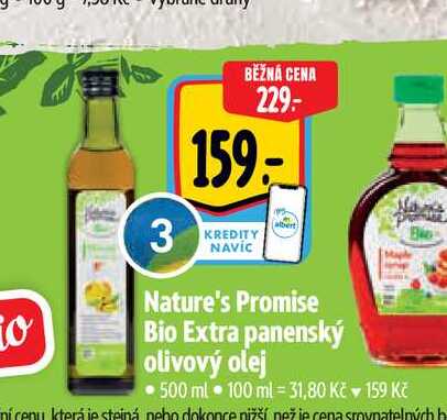  Nature's Promise Bio Extra panenský olivový olej 500 ml 