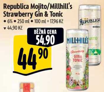  Rapublica MOjito/Millhill´s Strawberry Gin & Tonic, 250 ml