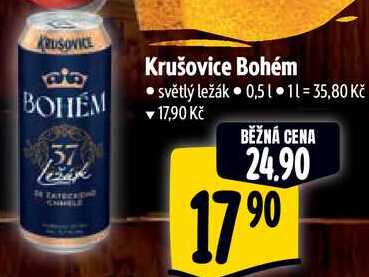 Krušovice Bohém, 0,5 l 