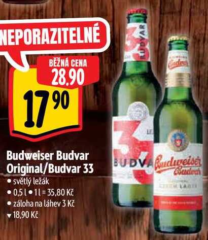 Budweiser Budvar 33, 0,5 l