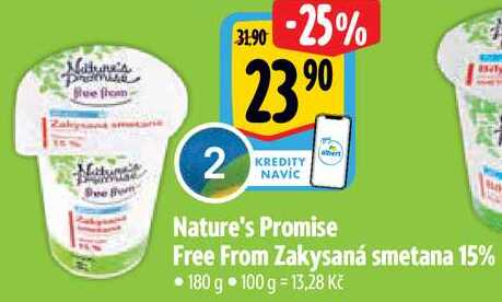 Nature's Promise Free From Zakysaná smetana 15%, 180 g  