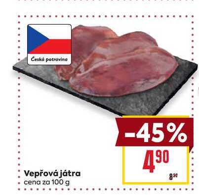 Vepřová játra cena za 100g