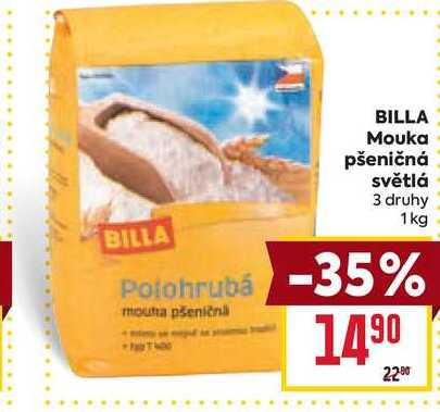 BILLA Mouka pšeničná světlá 3 druhy 1kg 