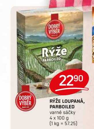 RÝŽE LOUPANÁ, PARBOILED varné sáčky 4 x 100 g 