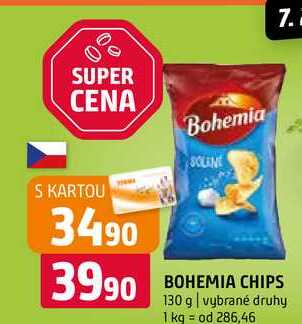 Bohemia Chips 130g, různé druhy