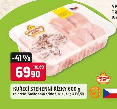 KUŘECÍ STEHENNÍ ŘÍZKY 600 g 