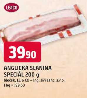 Le & Co Anglická slanina 200g