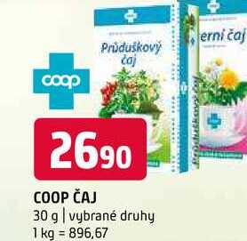 Coop čaj 30 g vybrané druhy 