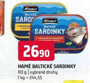 Hamé baltické sardinky 110 g vybrané druhy