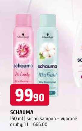 Schauma 150 ml suchý šampon vybrané druhy