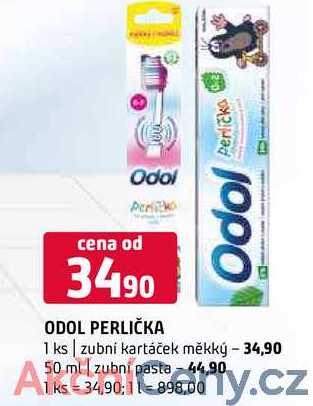 Odol Perlička 1 ks zubní kartáček měkký 50 ml zubní pasta