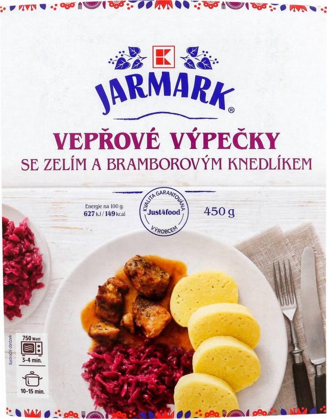 K-Jarmark Vepřové výpečky, zelí, bramborový knedlík