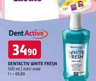 Dentactiv white fresh 500 ml ústní voda 