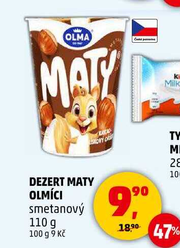 DEZERT MATY OLMÍCI smetanový, 110 g