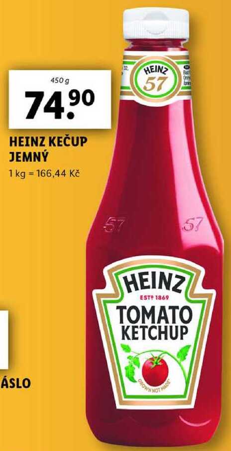 HEINZ KEČUP JEMNÝ, 450 g