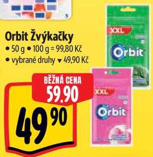 Orbit Žvýkačky, 50 g