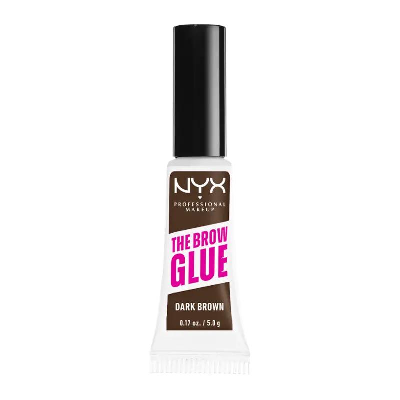 NYX Professional Makeup Gel na obočí The Brow Glue 04 Dark Brown, 1 ks