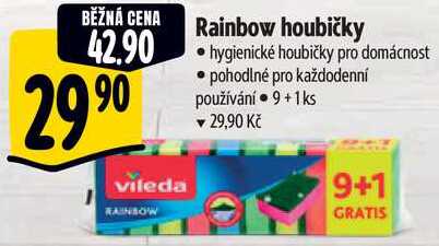 Rainbow houbičky, 9+1 ks