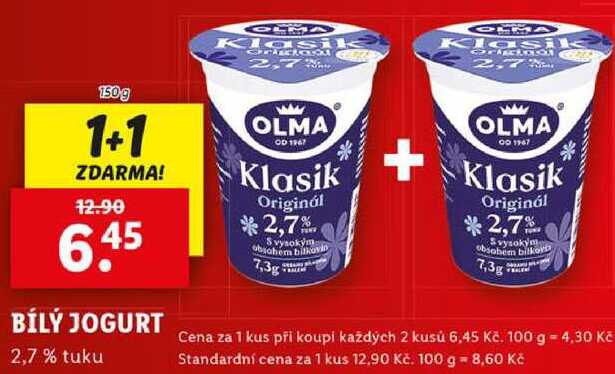 BÍLÝ JOGURT, 150 g