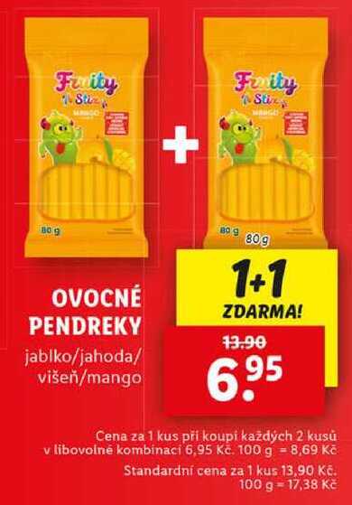 OVOCNÉ PENDREKY, 80 g