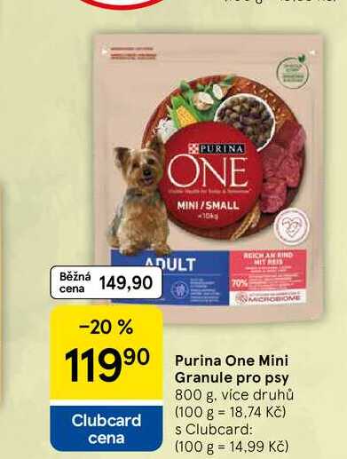 Purina One Mini Granule pro psy, 800 g, více druhů 