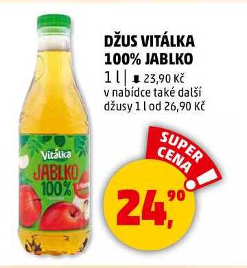 DŽUS VITÁLKA 100% JABLKO, 1 l