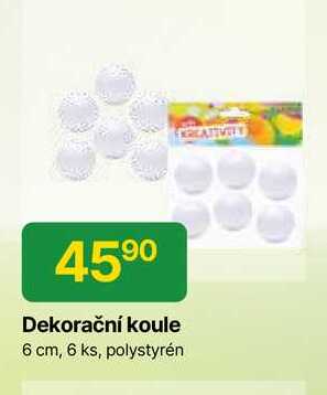 Dekorační koule 6 cm, 6 ks, polystyrén 