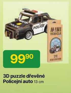 3D puzzle dřevěné Policejní auto 13 cm 