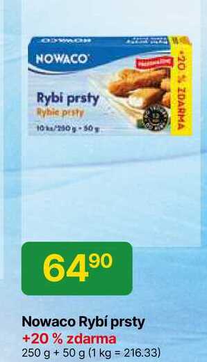 Nowaco Rybí prsty +20% zdarma 250 g + 50 g