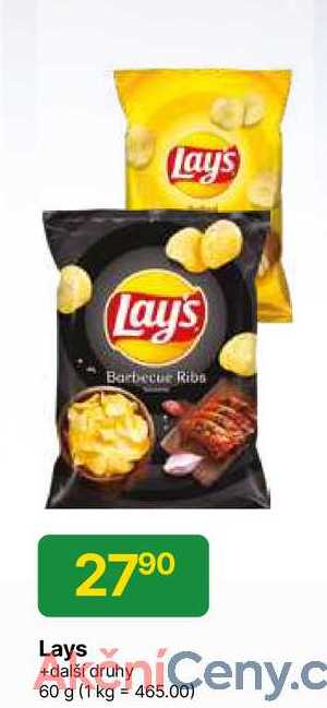 Lay’s chips 60g, vybrané druhy