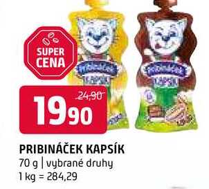 Pribináček kapsík 70 g vybrané druhy