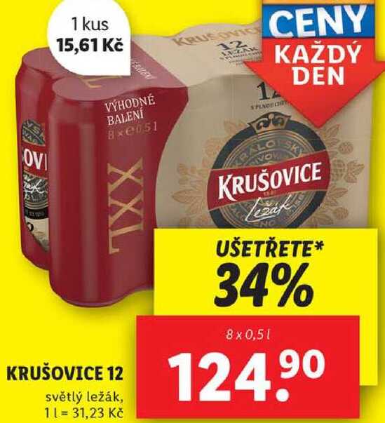 KRUŠOVICE 12, 8x 0,5 l