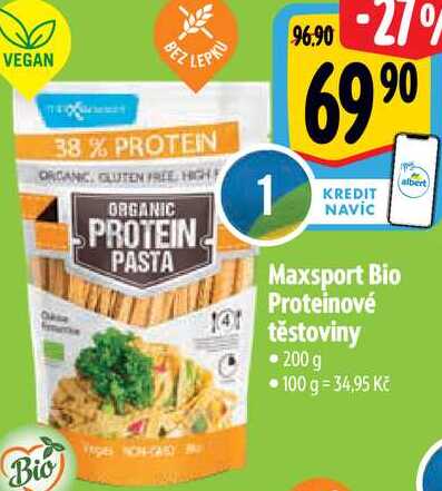 Maxsport Bio Proteinové těstoviny, 200 g