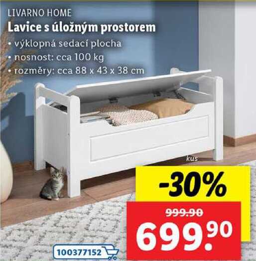 Lavice s úložným prostorem 