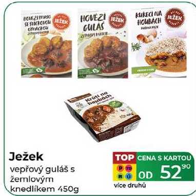 Ježek vepřový guláš s žemlovým knedlíkem 450g