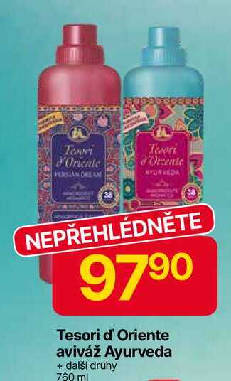 Tesori d' Oriente aviváž Ayurveda + další druhy 760 ml 