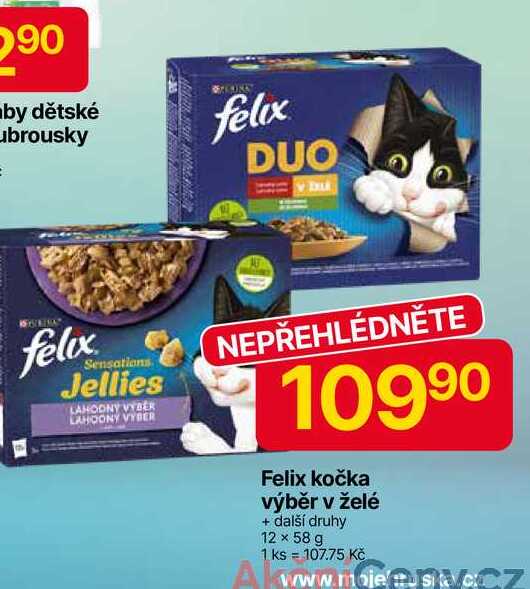 Felix kočka výběr v želé 12 x 58 g