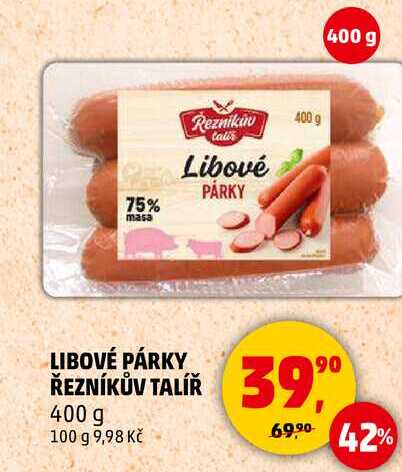 LIBOVÉ PÁRKY ŘEZNÍKŮV TALÍŘ, 400 g