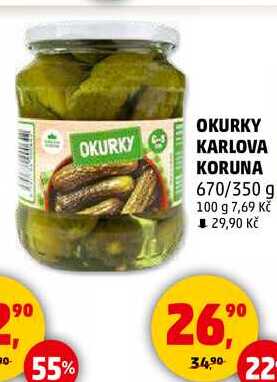 OKURKY KARLOVA KORUNA, 670/350 g