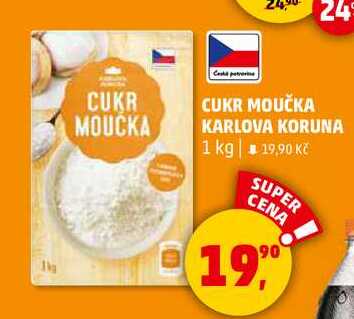 CUKR MOUČKA KARLOVA KORUNA, 1 kg 