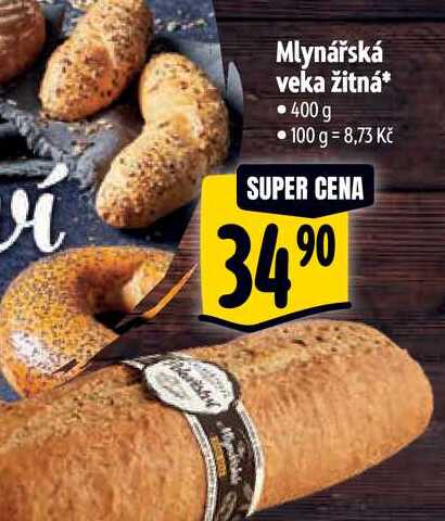  Mlynářská veka žitná  400 g 