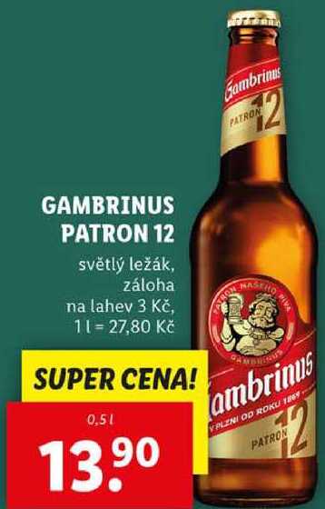 GAMBRINUS PATRON 12,0 ,5 l