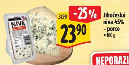 Jihočeská niva 45% - porce, 100 g 