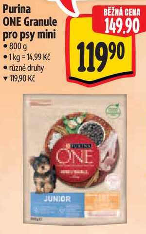 Purina ONE Granule pro psy mini, 800 g