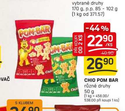 CHIO POM BAR různé druhy 50 g