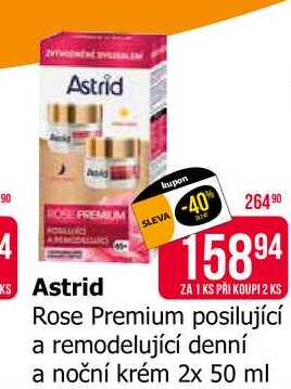 Astrid Rose Premium posilující a remodelující denní a noční krém 2x 50 ml  