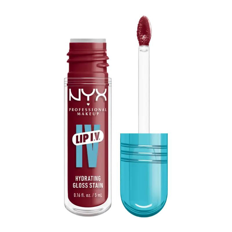 NYX Professional Makeup Lesk na rty Lip IV Hydrating Gloss Stain 10 Berry Thirsty, 1 ks