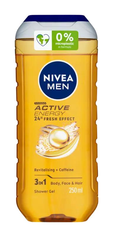 NIVEA Men Sprchový gel pro muže 3v1 Active Energy, 250 ml