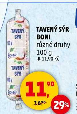 TAVENÝ SÝR BONI různé druhy, 100 g 